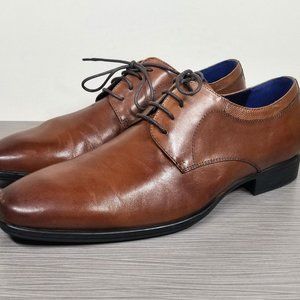 Steve Madden Jarvis Dress Shoe, Brown Leather, Mens Size 11